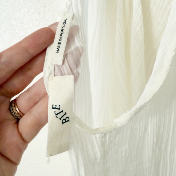 Bite Studios Parchment Ruched Organic Cotton & Organic Silk Halter Dress size 6 - Picture 8 of 9